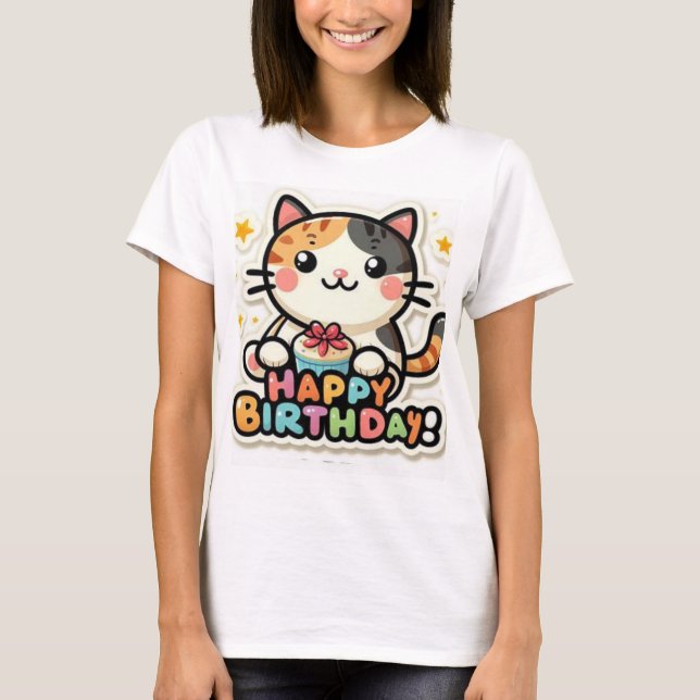 Camiseta Happy Birthday  New  Collection  Design T-Shirt (Anverso)