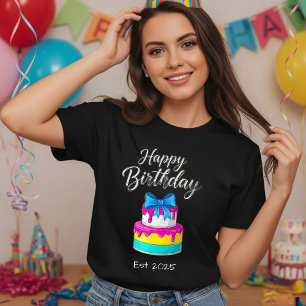 Camiseta Happy birthday shirt cake