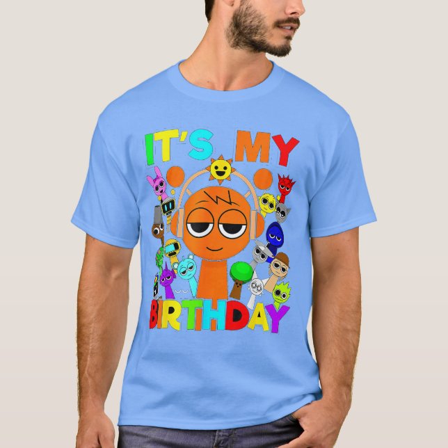 Camiseta Happy Birthday Sprunky Oren Simon Pinki Raddy Funb (Anverso)