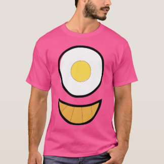 Camiseta Happy Breakfast of a Fried Egg and a Croissant 80s