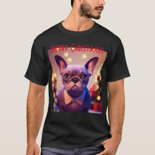 Camiseta Happy Bulldog Merry Christmas