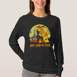Camiseta Happy Camp O Ween Camping Halloweenf