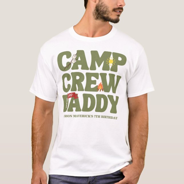 Camiseta Happy Camper Camp Crew Daddy's Birthday (Anverso)