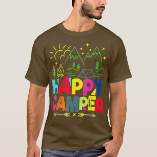 Camiseta Happy Camper Camping Funny Gift Men Women Kids-gig