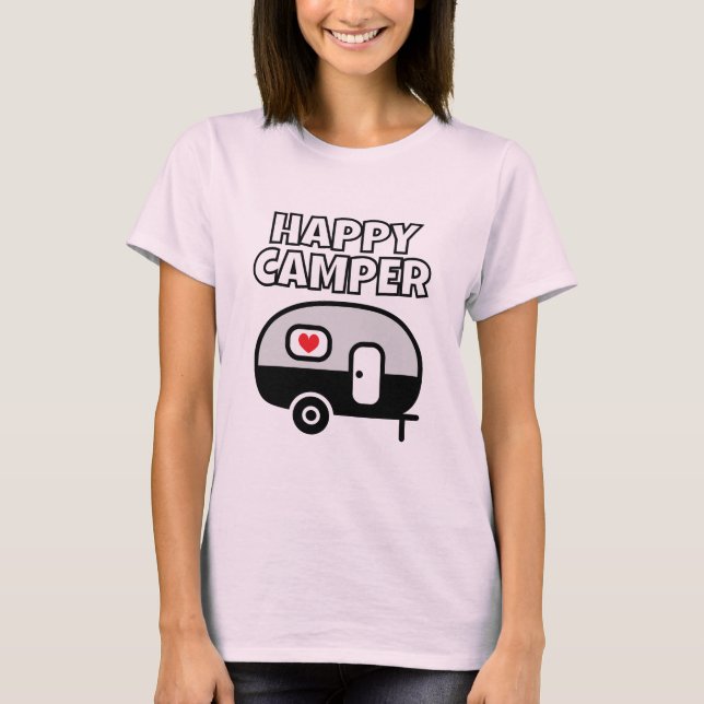 Camiseta Happy Camper para amante del camping (Anverso)