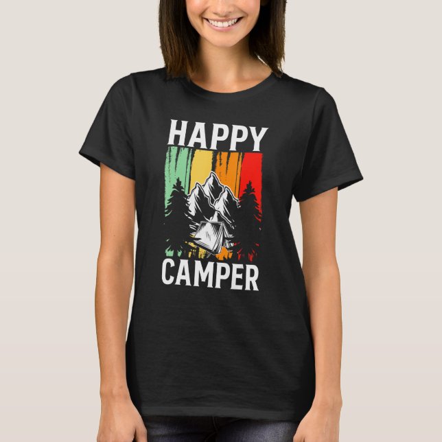 Camiseta Happy Camper Retro Vintage Camping (Anverso)