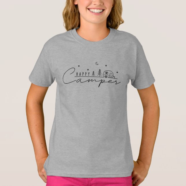 Camiseta Happy Camper Silhouette (Anverso)