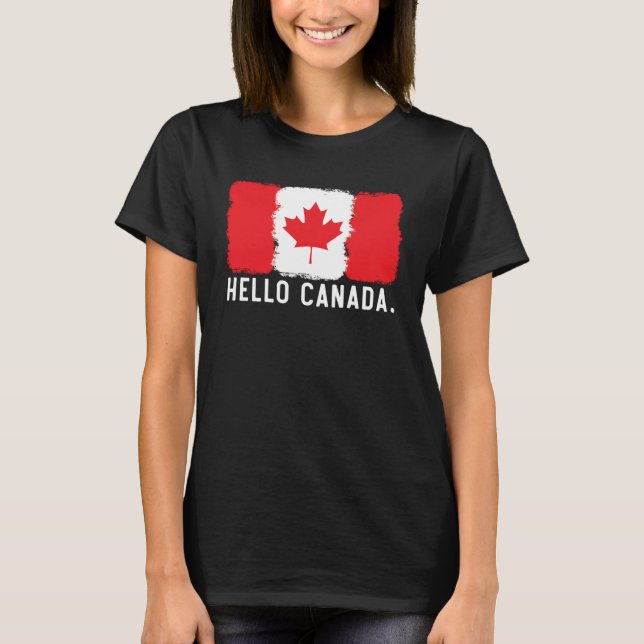 Camiseta Happy Canada Day Canadian Canada Flag Maple Leaf   (Anverso)