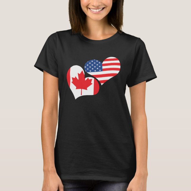 Camiseta Happy Canada Day Canadian Canada Flag Maple Leaf   (Anverso)