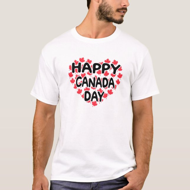 Camiseta Happy Canada Day Funny Canadian Flag Canada Pride (Anverso)