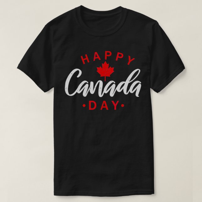 Camiseta Happy Canada Day  Funny Maple Leaf Canadian Flag K (Diseño del anverso)