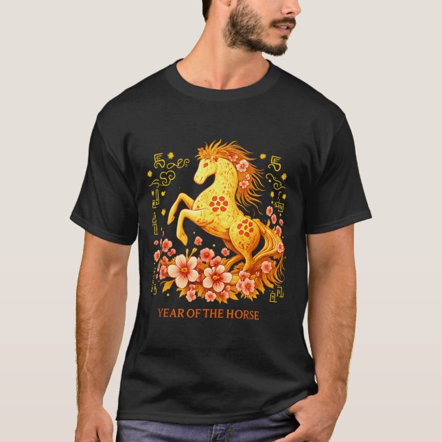 Camiseta Happy Chinese Lunar New Year 2026 Year Of The Hors (Anverso)