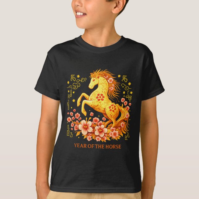 Camiseta Happy Chinese Lunar New Year 2026 Year Of The Hors (Anverso)