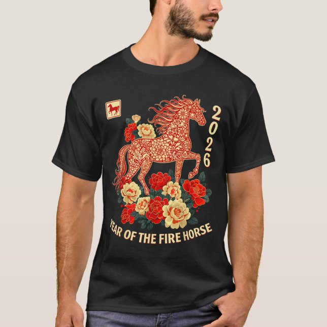 Camiseta Happy Chinese Lunar New Year Of The Horse 2026 Kid (Anverso)