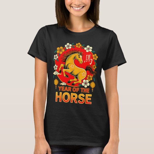 Camiseta Happy Chinese New Year 2026 Men Women Year Of The  (Anverso)