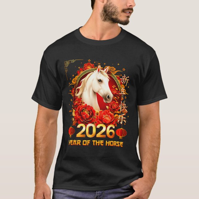 Camiseta Happy Chinese New Year Of The Horse 2026 Lunar New (Anverso)