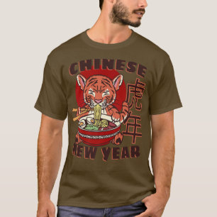 Camiseta Happy Chinese New Year Of Tiger 2022 Cute Ramen Ka