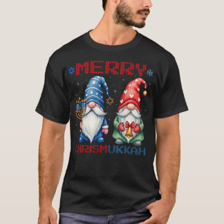 Camiseta Happy Chrismukkah Gnomes Merry Christmas And Happy