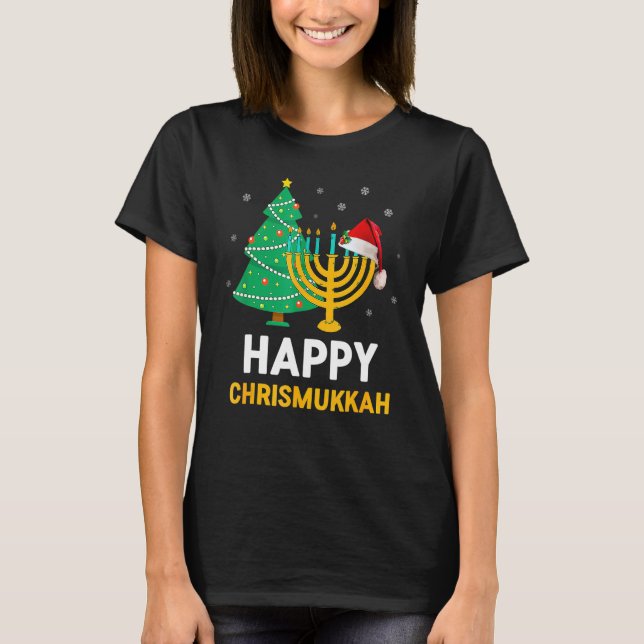 Camiseta Happy Chrismukkah  Hanukkah And Christmas (Anverso)