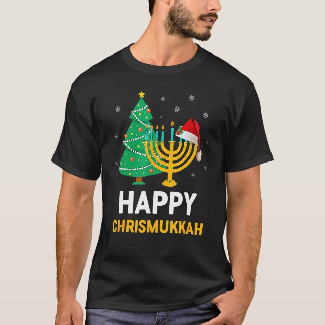 Camiseta Happy Chrismukkah  Hanukkah And Christmas (Anverso)
