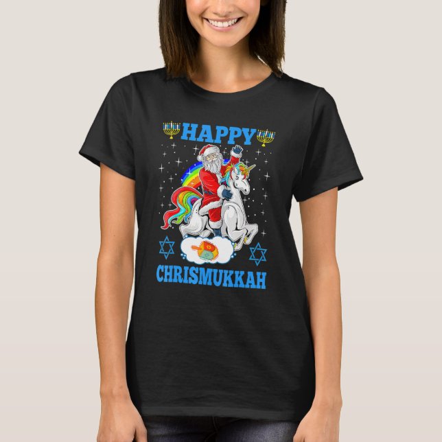 Camiseta Happy Chrismukkah Hanukkah Christmas Jewish Unicor (Anverso)
