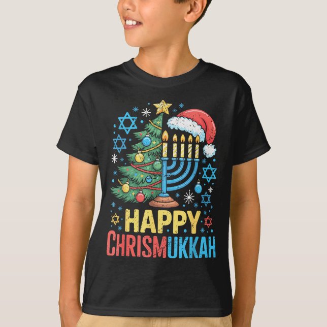Camiseta Happy Chrismukkah Holiday Christmas And Hanukkah S (Anverso)