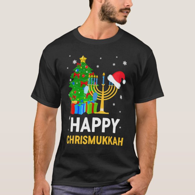 Camiseta Happy Chrismukkah Jewish Christmas Hanukkah Holida (Anverso)
