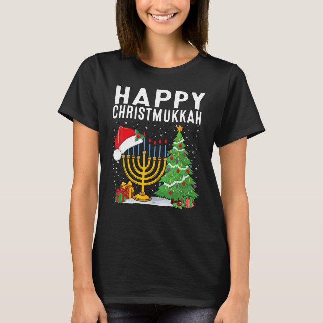 Camiseta Happy Chrismukkah Jewish Christmas Hanukkah Holida (Anverso)