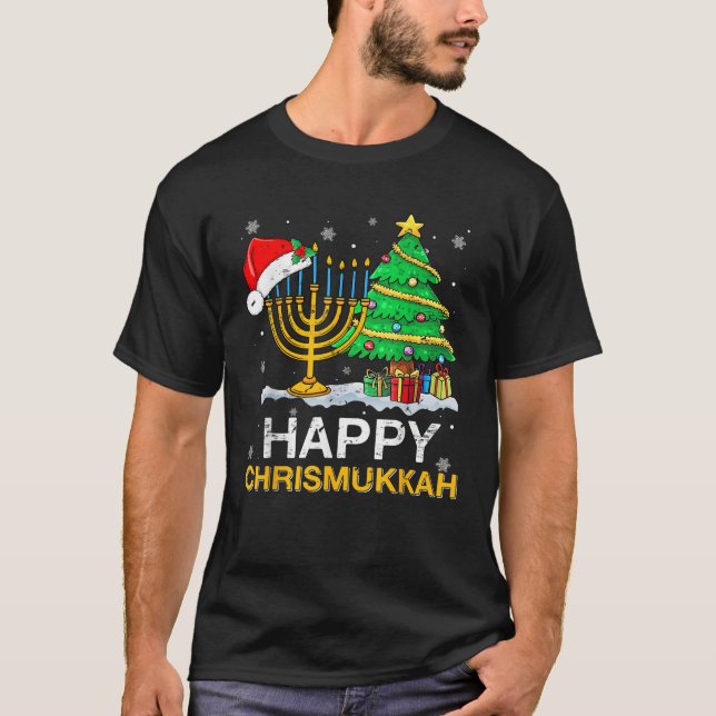 Camiseta Happy Chrismukkah Jewish Christmas Hanukkah Holida (Anverso)