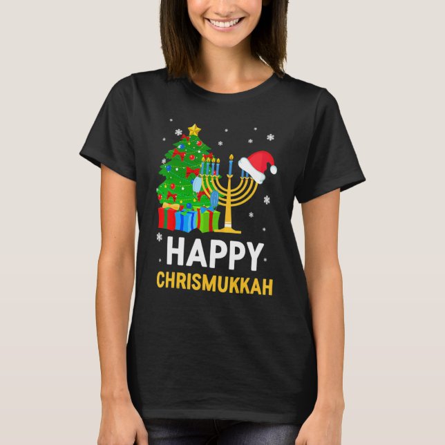 Camiseta Happy Chrismukkah Jewish Christmas Hanukkah Holida (Anverso)