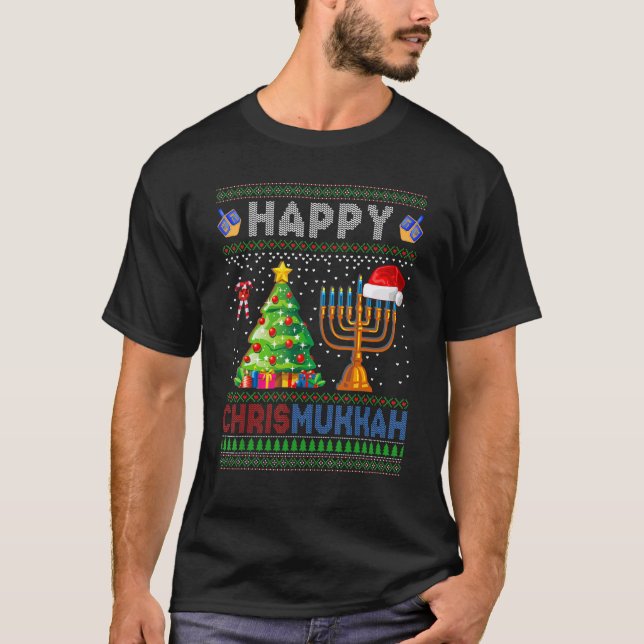 Camiseta Happy Chrismukkah Jewish Holiday Christmas Hanukka (Anverso)