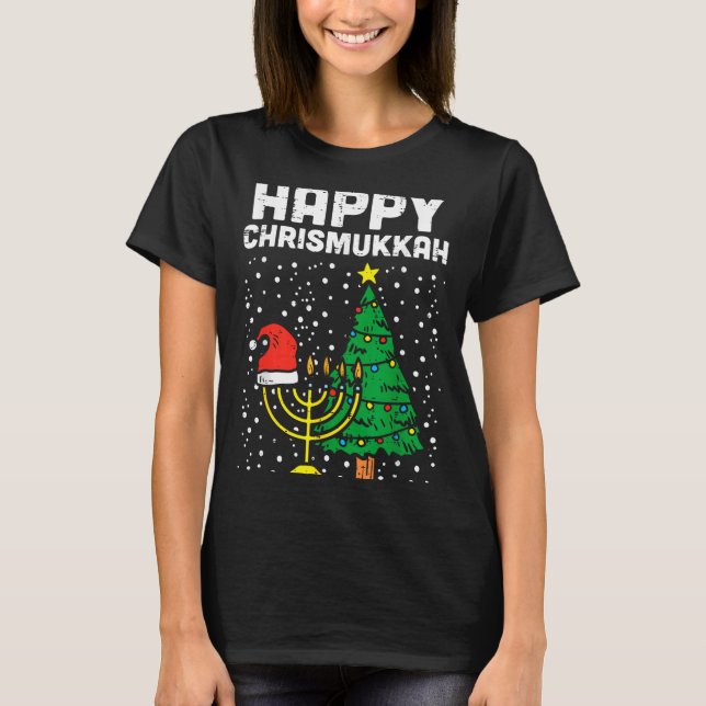 Camiseta Happy Christmukkah Jewish Christmas Hanukkah Chanu (Anverso)