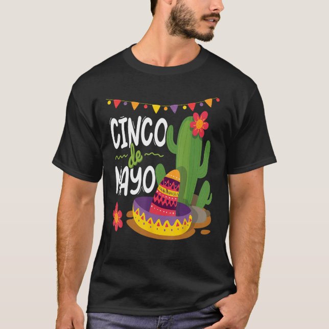 Camiseta Happy Cinco De Mayo Viva Mexico 5 De Mayo (Anverso)