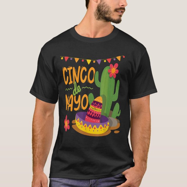 Camiseta Happy Cinco De Mayo Viva Mexico 5 De Mayo 1 (Anverso)