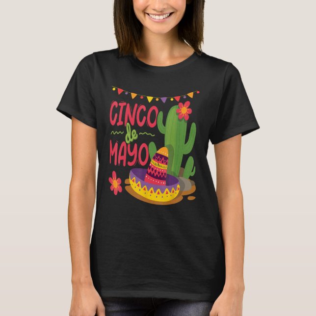 Camiseta Happy Cinco De Mayo Viva Mexico 5 De Mayo 2 (Anverso)
