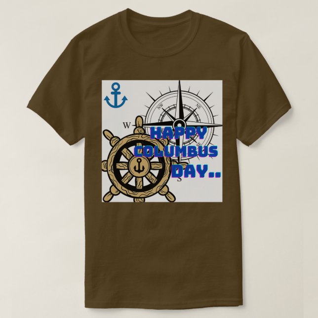 Camiseta Happy Columbus Day 1 (Diseño del anverso)