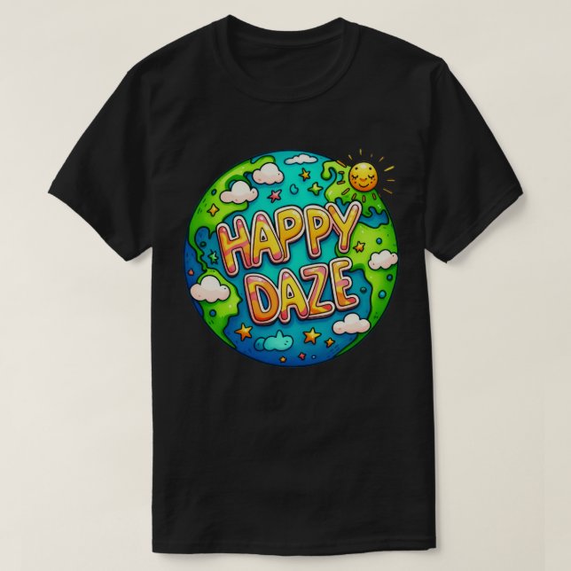 Camiseta Happy Daze (Diseño del anverso)