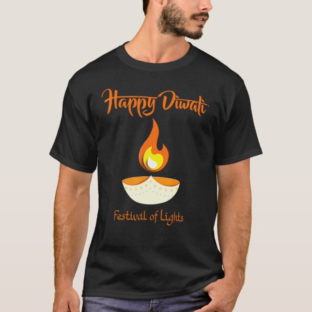 Camiseta Happy Deepavali Diwali Festival of Lights For Indi (Anverso)