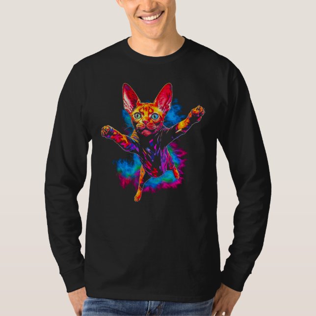 Camiseta Happy Devon Rex Cat (Anverso)