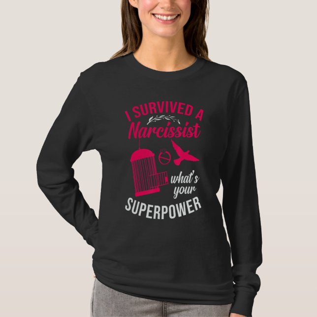 Camiseta Happy Divorce Party I Survived A Narcissist What's (Anverso)