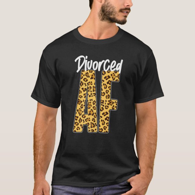 Camiseta Happy Divorce Party Leopard Cheetah Divorced Af   (Anverso)