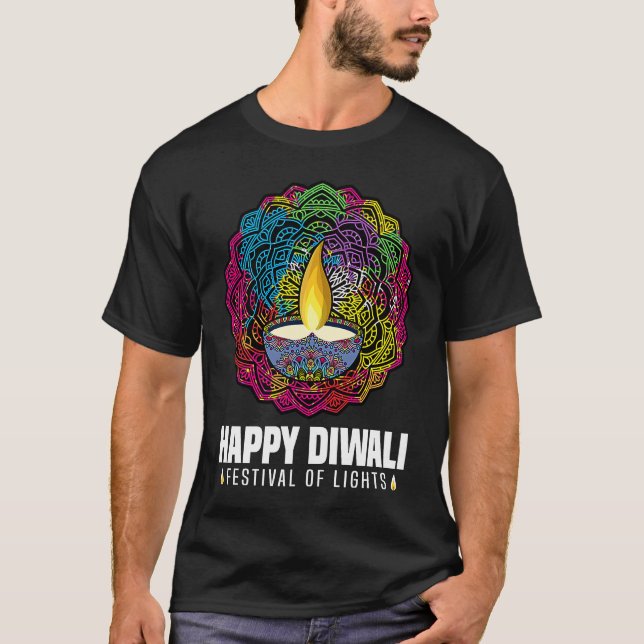 Camiseta Happy Diwali Festival Of Lights Hindu Celebration (Anverso)