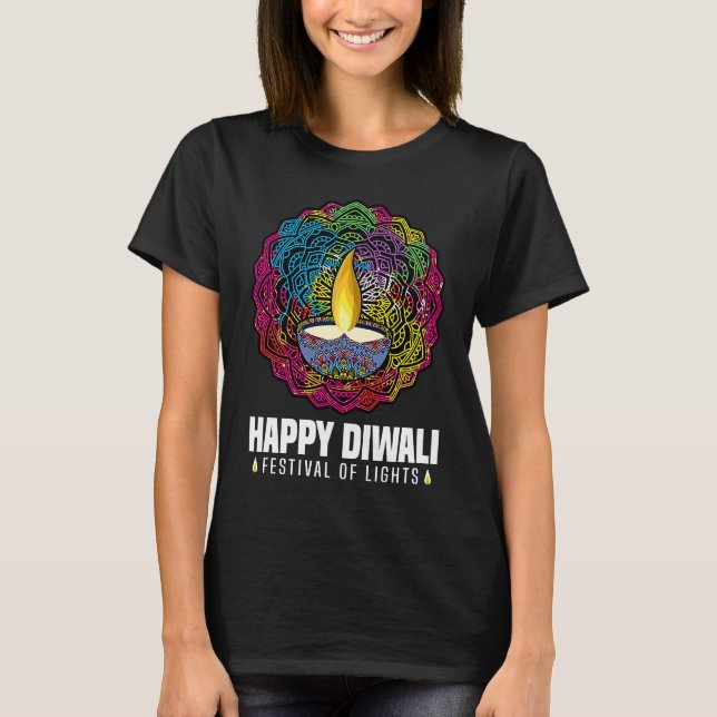 Camiseta Happy Diwali Festival Of Lights Hindu Celebration (Anverso)
