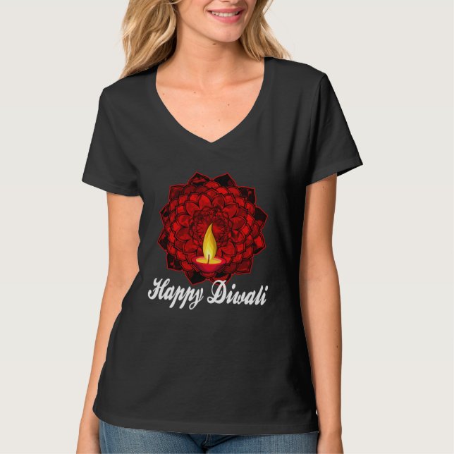 Camiseta Happy Diwali Hindu Celebration (Anverso)