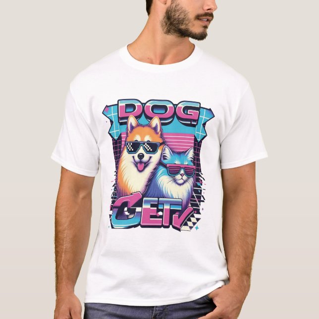 Camiseta Happy dog and cat (Anverso)