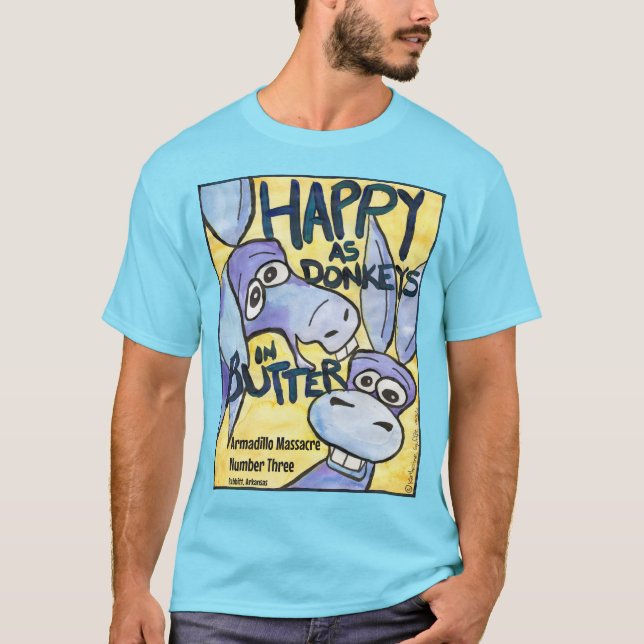 Camiseta Happy Donkeys, hombre L (Anverso)