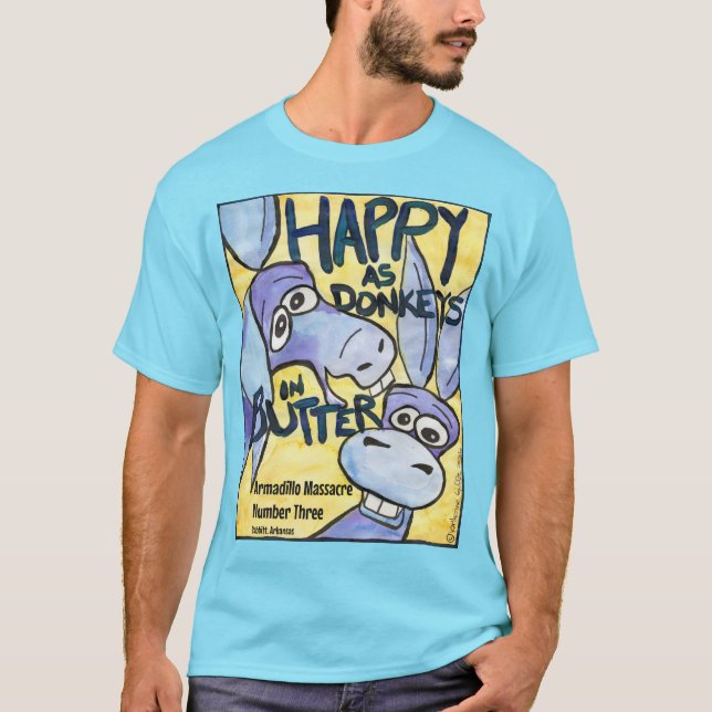 Camiseta Happy Donkeys, hombre S (Anverso)