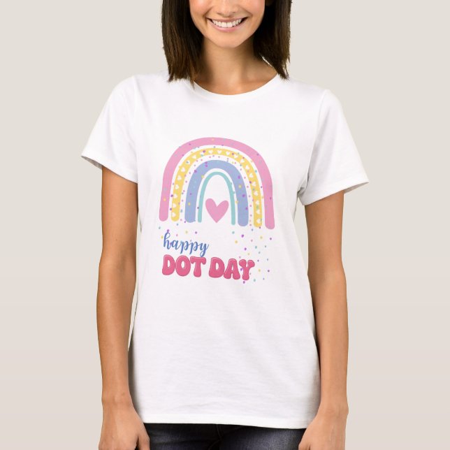 Camiseta Happy Dot Day - Boho Rainbow and Dots (Anverso)