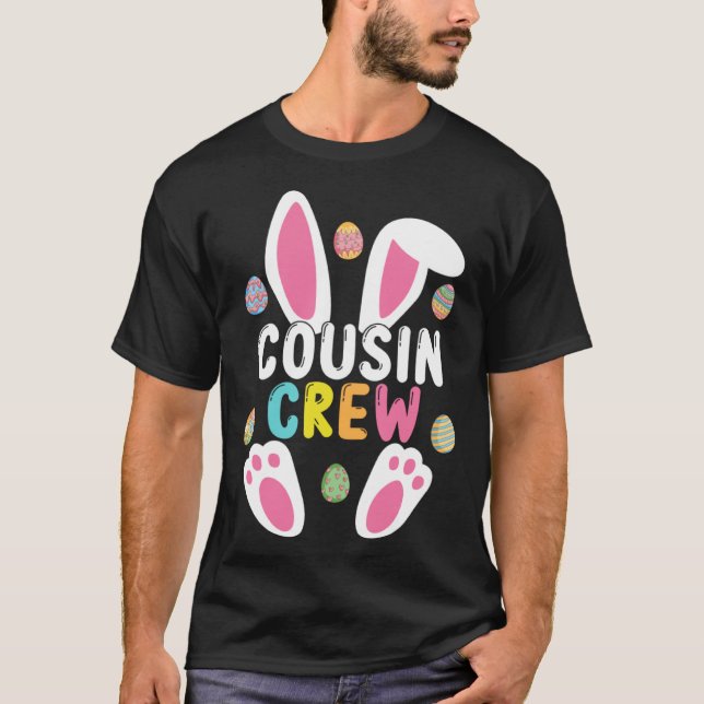 Camiseta Happy Easte Cousin Crew Easter Bunny Family Matchi (Anverso)