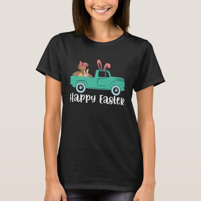 Camiseta Happy Easter Ball Python Bunny Riding Truck Boys T (Anverso)